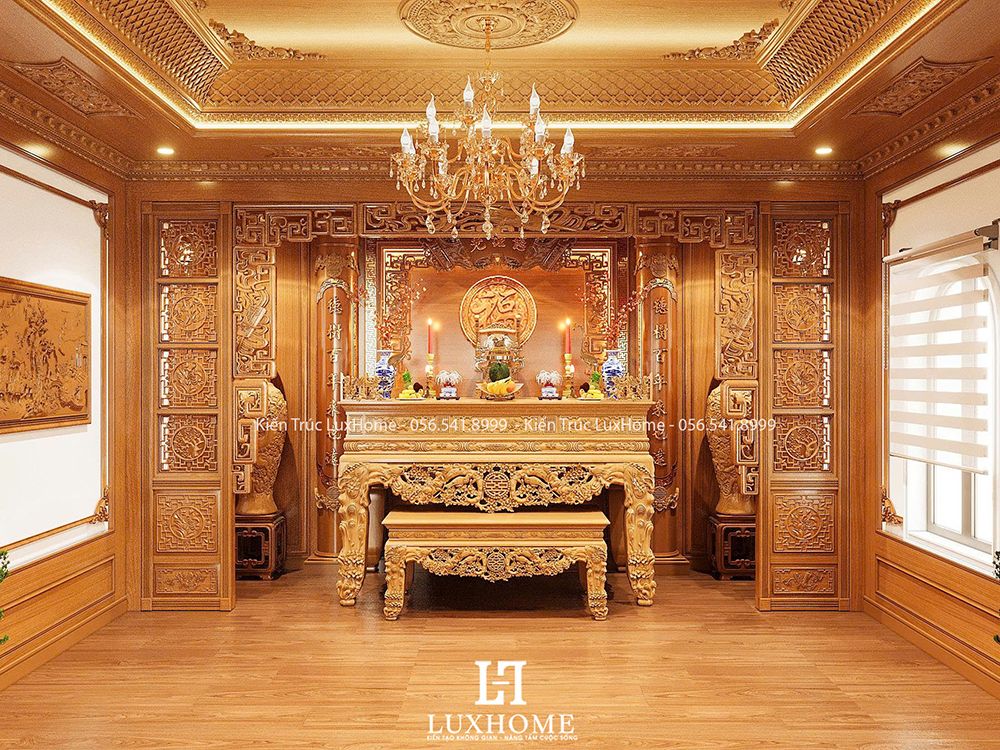 NỘI THẤT PHÒNG THỜ GỖ – MS. THÚY